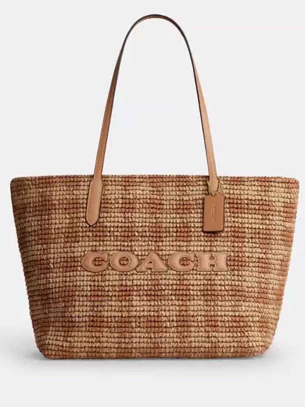Coach City Tote Bag With Gingham Print
